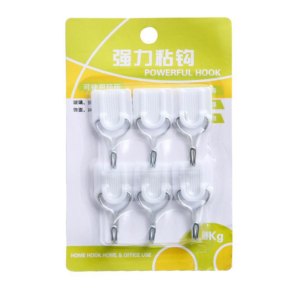 Set 6 Móc Treo Đồ Dán Tường Hình Chữ U Tiện Dụng