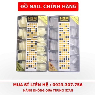 Móng úp tay hsm nhám sẵn chính hãng , hộp 500 móng đủ size phom vuông , dẻo , độ đàn hồi cao