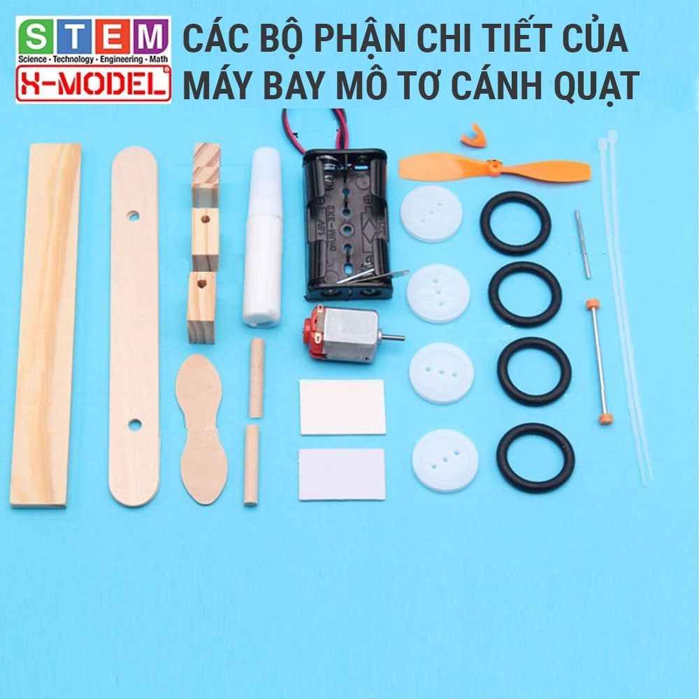 Đồ chơi STEM cho bé XMODEL Mô hình máy bay động cơ có mô tơ
