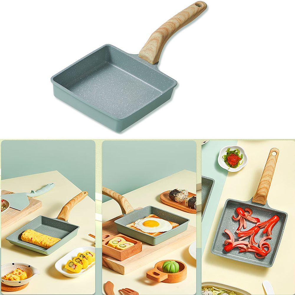 Chảo Chiên Trứng Hình Vuông Mini Không Dầu Phong Cách Phương Tây