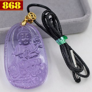 Mặt Phật Phổ Hiền Bồ Tát 5 cm pha lê tím
