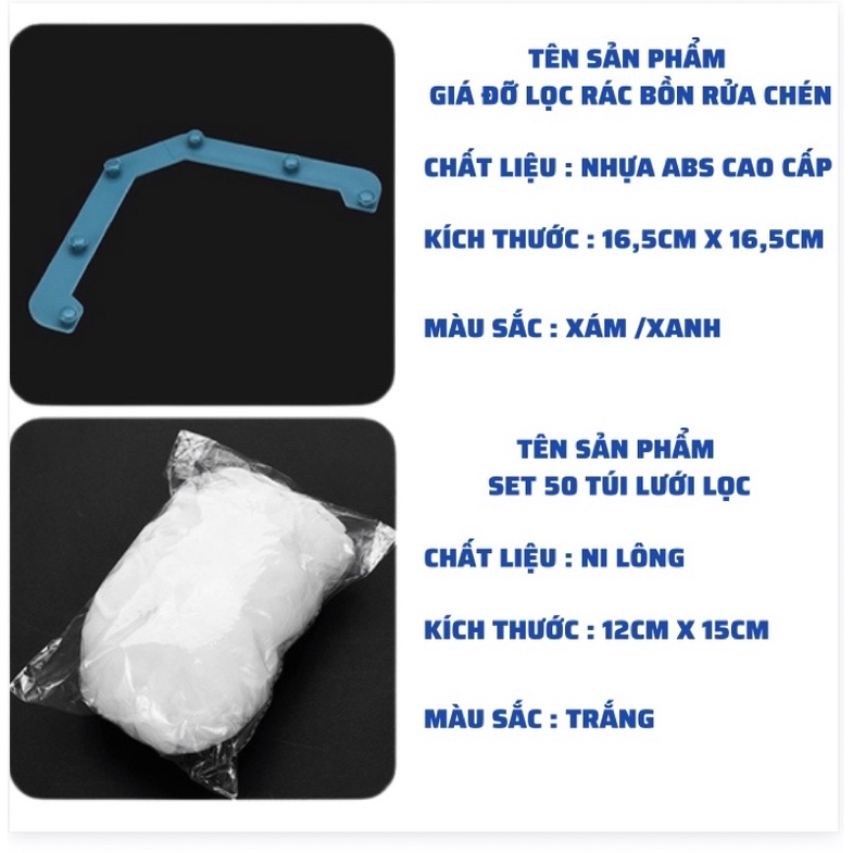 khay lọc rác, giá lưới lọc rác,túi lọc rác bồn rửa chén