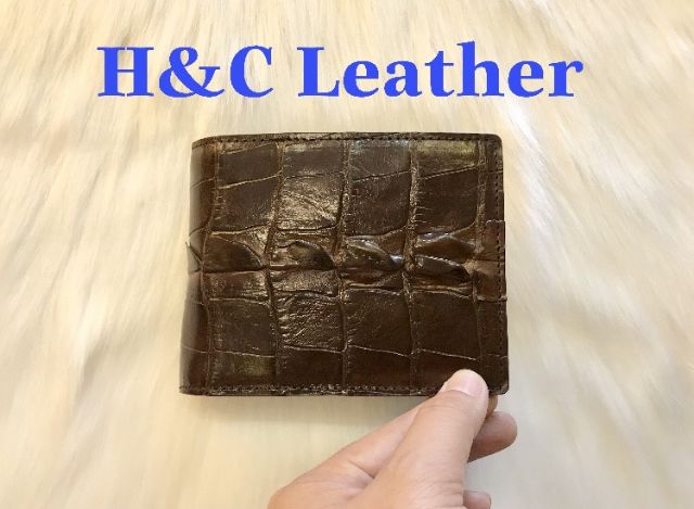 Ví nam da cá sấu thật kiểu ví ngang