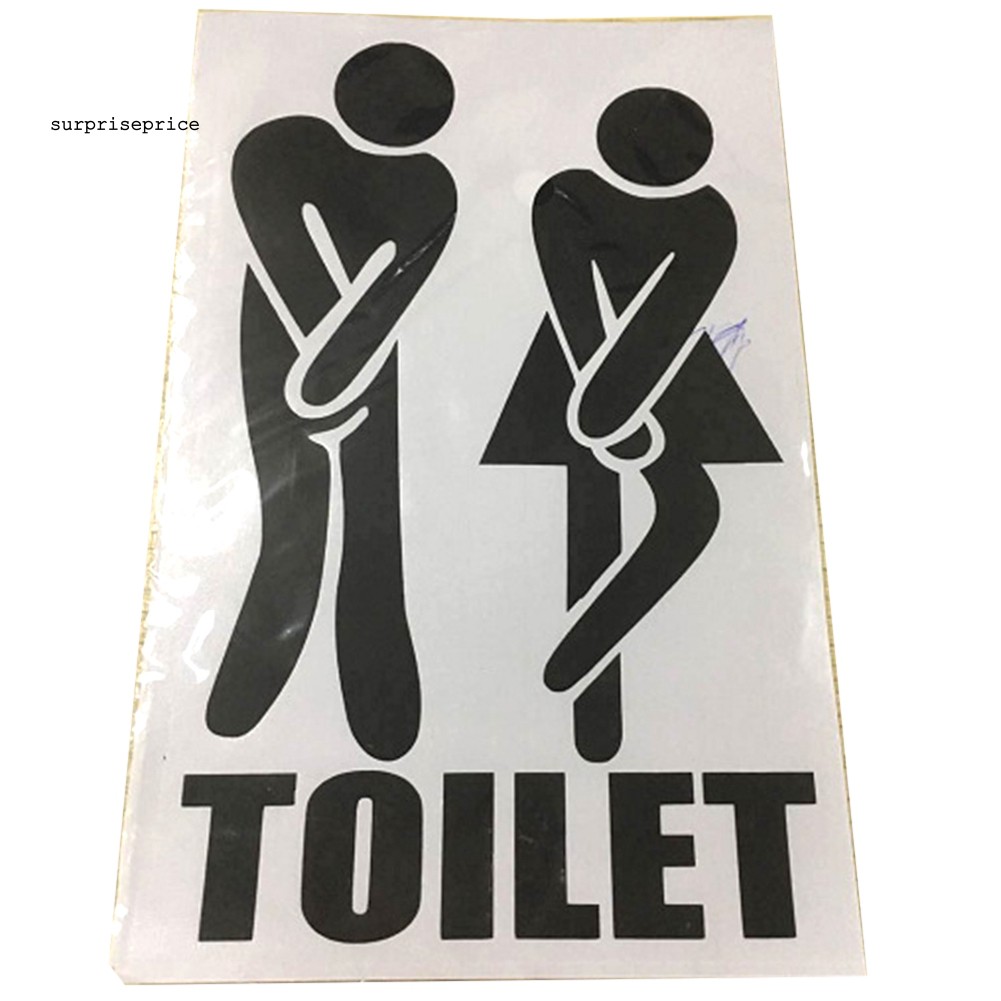 Miếng dán hình kí hiệu nam và nữ trang trí cửa toilet tiện dụng