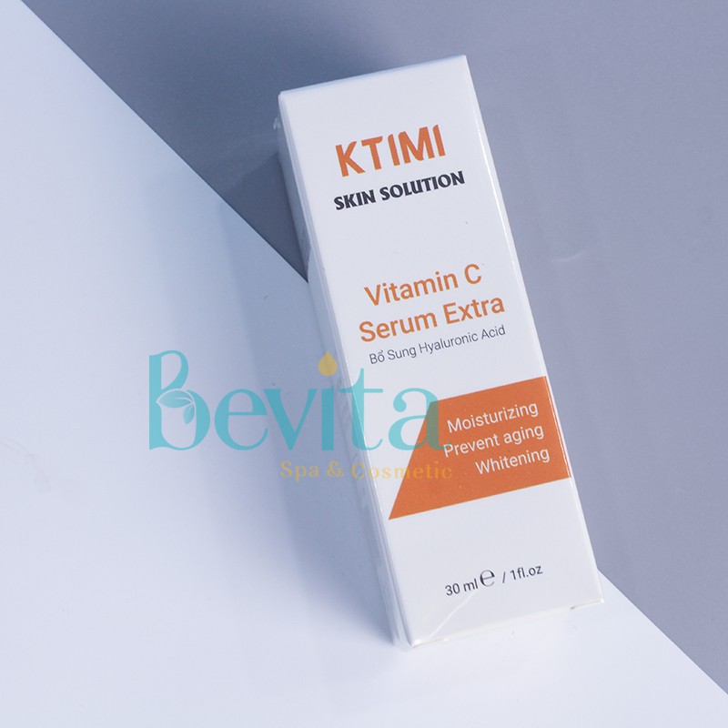 Serum dưỡng trắng KTIMI Vitamin C Serum 30ml, serum trắng da mờ thâm đều màu da - Bevita