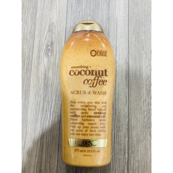 SỮA TẮM OGX BODY SCRUB WASH SULFATE FREE TẨY TẾ BÀO CHẾT DƯỠNG DA TRẮNG MỊN 577ML /Giao mùi ngẫn nhiên
