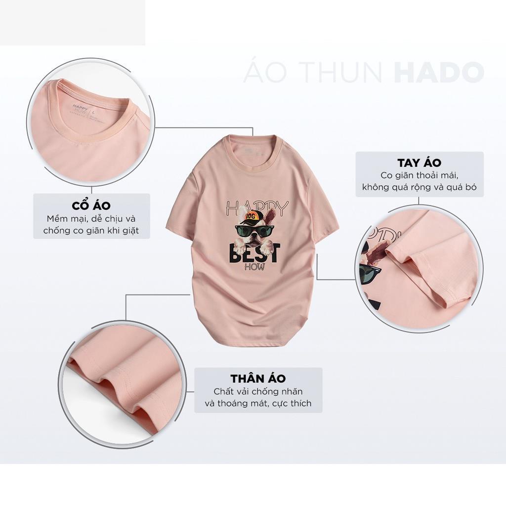 Áo thun nam cổ tròn HADO vải cá sấu Cotton xuất xịn,chuẩn form,trẻ trung, năng động - HAPPYHOW