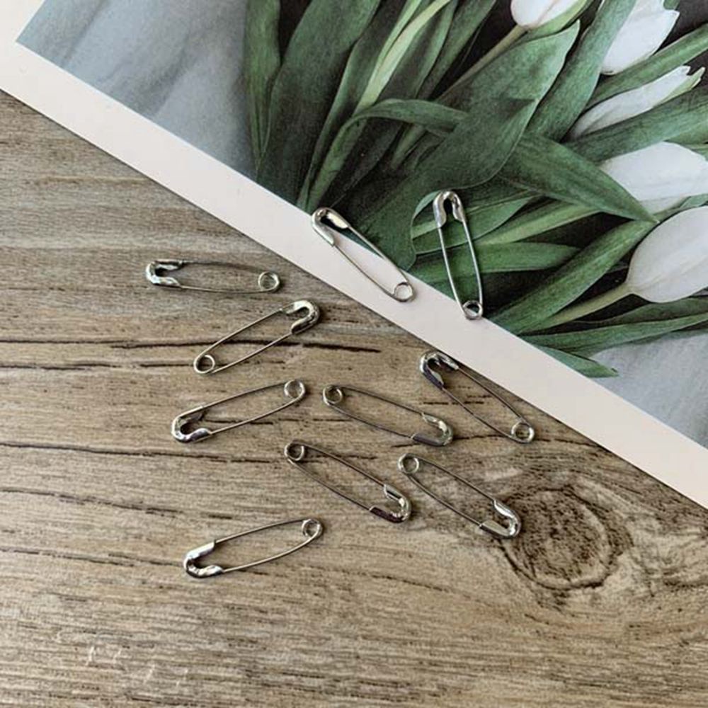 Set 10 kim băng mini 19x4mm bằng kim loại nhiều màu sắc tuỳ chọn dùng may quần áo búp bê