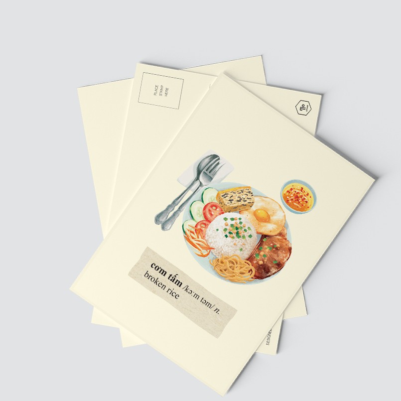 Postcard tranh hình ảnh/món ăn Việt Nam