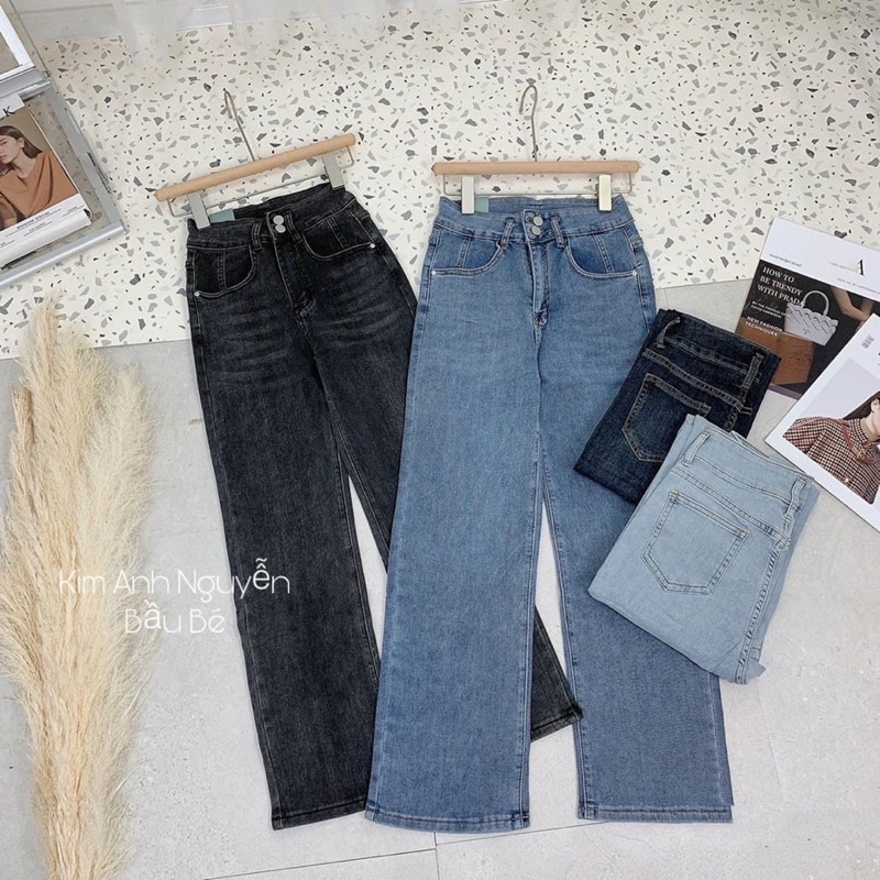 QUẦN JEAN SUÔNG TRƠN 2 KHUY M3102 CHO NỮ