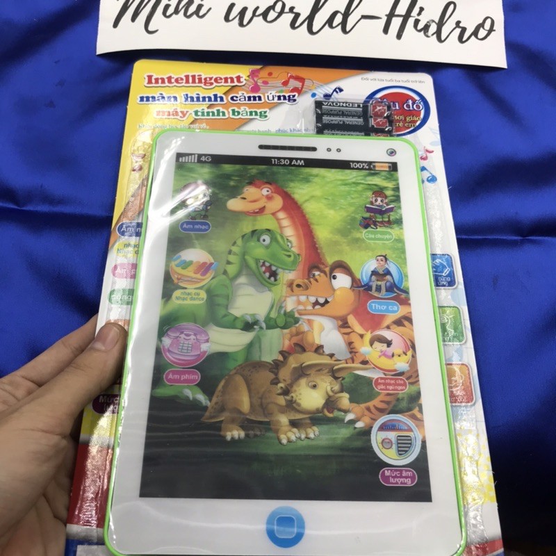 Đồ chơi iPad máy tính bảng màn hình cảm ứng kể  chuyện ru ngủ đọc thơ phát nhạc tiếng Việt cho bé tặng kèm pin