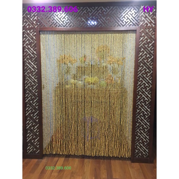 Mành - rèm hạt gỗ Pơmu; Mành hạt gỗ phòng thờ!