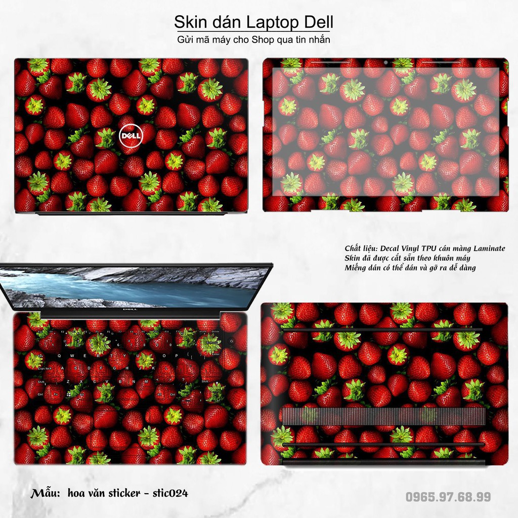 Skin dán Laptop Dell in hình Hoa văn sticker _nhiều mẫu 4 (inbox mã máy cho Shop)
