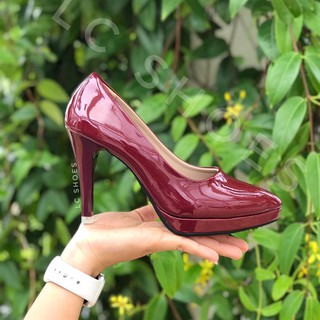 Giày gót nhọn đúp đế màu MẬN cao 9cm