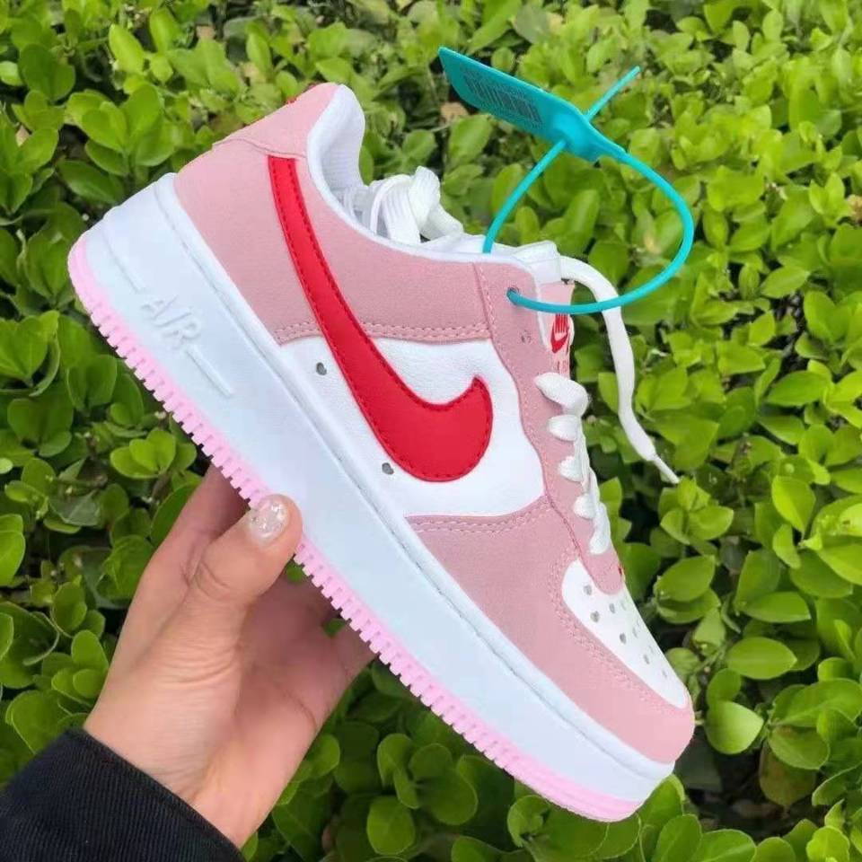 Giày Sneaker Màu Hồng Đế Dày Dễ Phối Đồ Cho Cặp Đôi Học Sinh Ngày Lễ Tình Nhân Phiên Bản Giới Hạn
