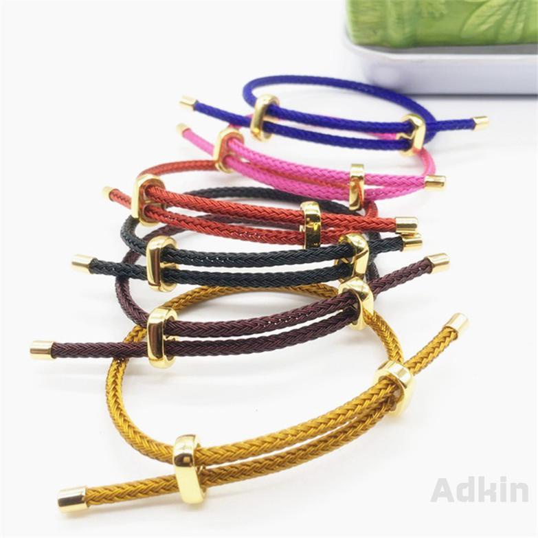 [Adkin] 2mm2.5mm3mm Có Thể điều Chỉnh Dây Dây Vòng đeo Tay Có Thể đeo Vòng Tay Hạt Vàng Cứng Và Nam Nữ Dây đeo Tay Màu đỏ