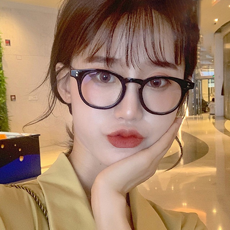 Mắt kính gọng tròn chống ánh sáng xanh thời trang