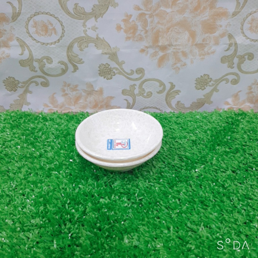 Chén chấm nhựa Melamine T36 nhỏ màu vân đá kem