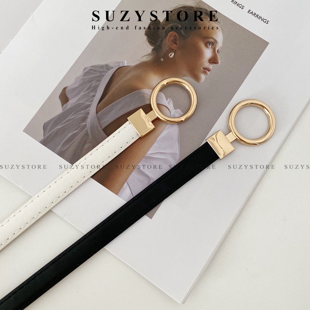 ĐAI VÁY nữ tròn nhỏ 1.4cm Suzystore - THẮT LƯNG nữ bản nhỏ nịt áo váy tròn nhỏ cài tiện lợi - Đai thắt áo nhỏ xinh TLSU6