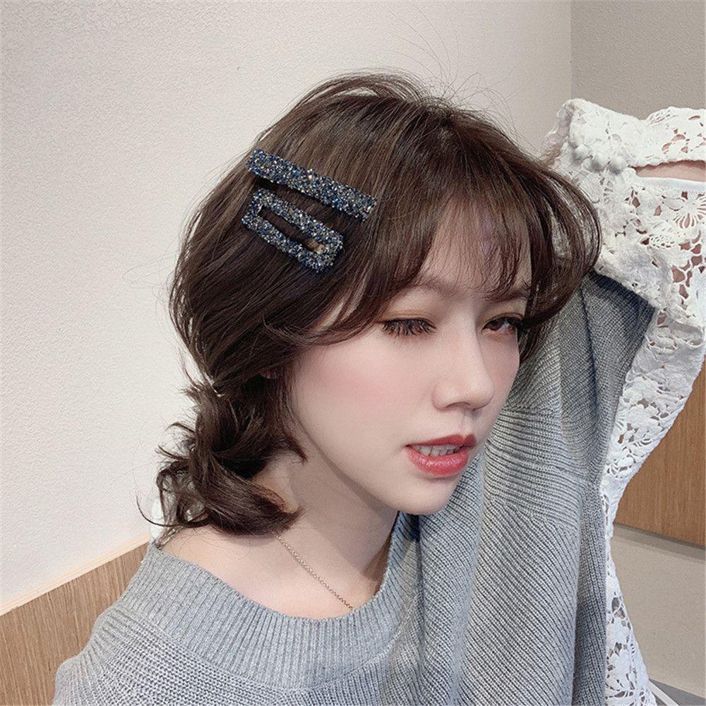 Osier1 2 Cái / Bộ|Kẹp Tóc Đính Đá Lấp Lánh Thời Trang Cho Nữ