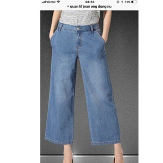 Quần lỡ jean ống đứng