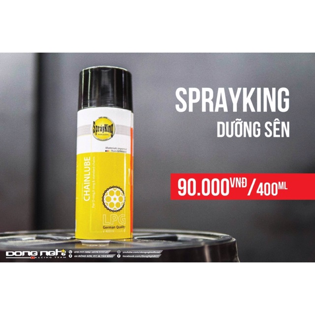 Chai dưỡng sên Sprayking cho các loại xe sên trần