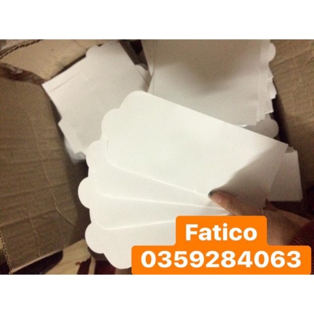 Combo 200 phôi lì xì trắng + chuyển giao file thiết kế