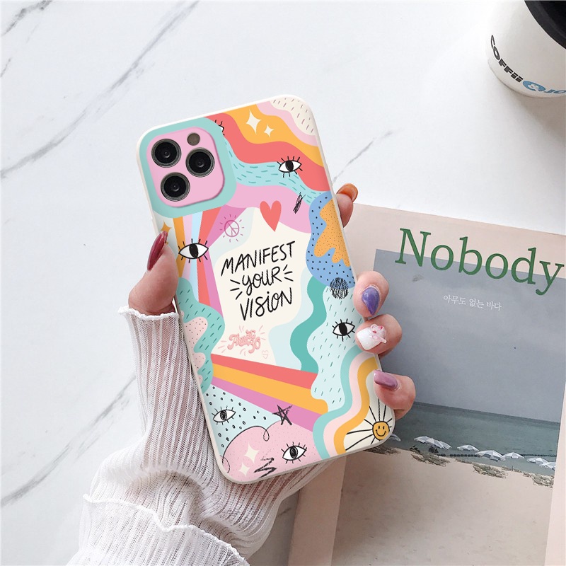 [ IPHONE ] Ốp Lưng Silicon Màu Bảo Vệ CAMERA Sọc màu sắc ốp iphone 12 pro /x/ 8plus/11 pro/11/12 pro max/13/promax tr199