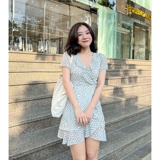 Đầm Jily - Đầm đắp chéo phối bèo