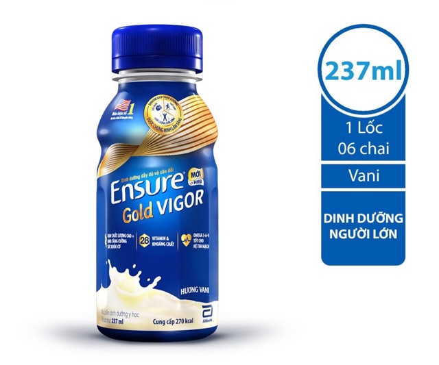 Lốc 6 chai sữa nước Ensure gold Vigor 237ml