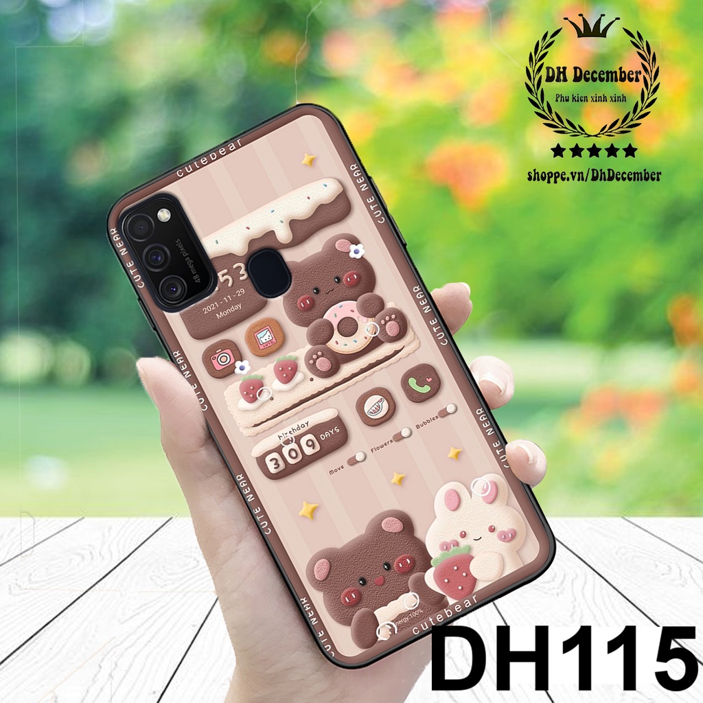 Ốp lưng Samsung A13 4G/A23 5G/A32 4G /A52S/A52/A53 / A72/A73/A9 2018 / M21/M31 in hình GẤU HỒNG-GẤU BE3R