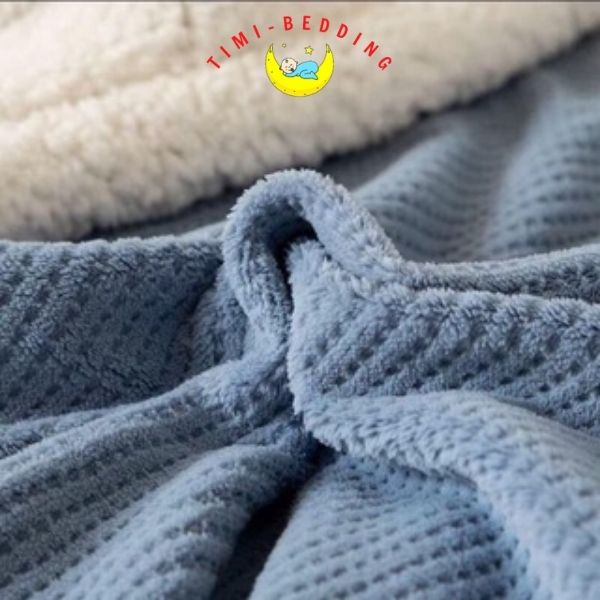 Vỏ chăn lông cừu màu trơn cao cấp có khóa kéo lông ruột 2x2,3m - Timibedding