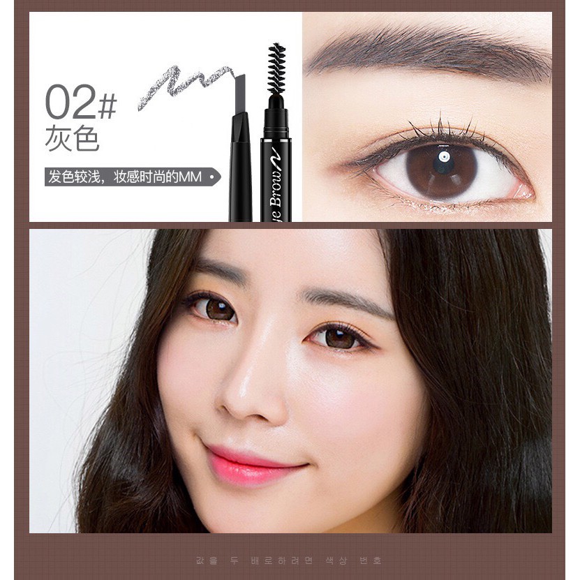 Chì kẻ mày 2 đầu Lameila Double Effect Eyebrow pencil 7 màu