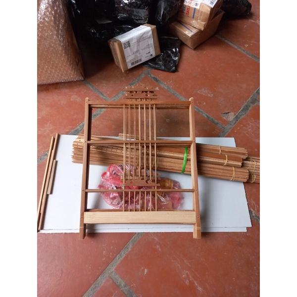 Khung lồng tập lực nan trúc 50*25*30 nan mau 1,1cm phụ kiện lồng chim Minibica LC97