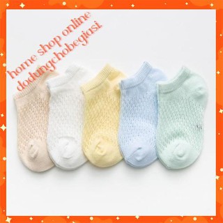 Set 5 đôi tất lưới COTTON cho bé sơ sinh đến 3 tuổi bé trai, bé gái/ FREESHIP đơn từ 150k Set 5 Đôi Tất Lưới Hè Thu