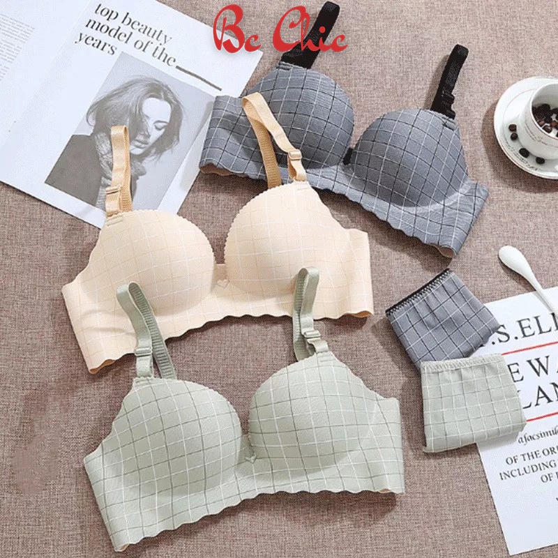 Áo Lót Nữ Nâng Ngực Đúc Su không gọng kẻ đệm nâng ngực quyến rũ mã A04 BC_CHIC LINGERIE