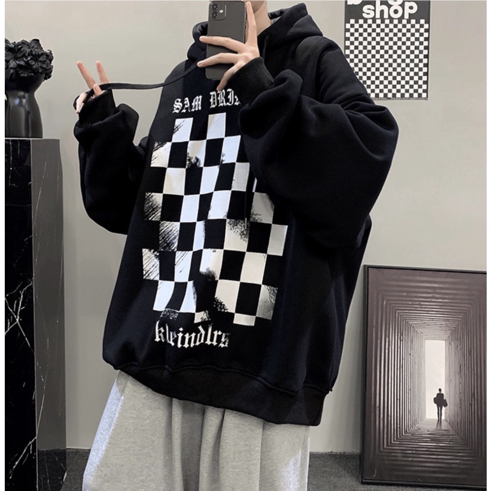 FREESHIP Áo Hoodie , Áo Khoác Nỉ In Hình Caro Hottrend form Rộng Unisex | WebRaoVat - webraovat.net.vn