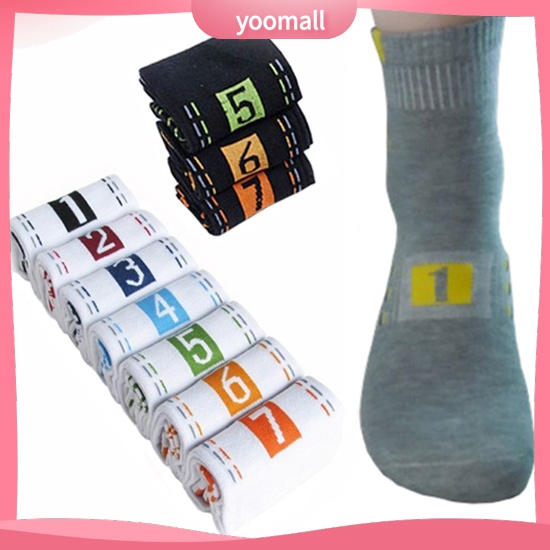 Set 7 đôi vớ cotton in họa tiết xinh xắn dành cho nam