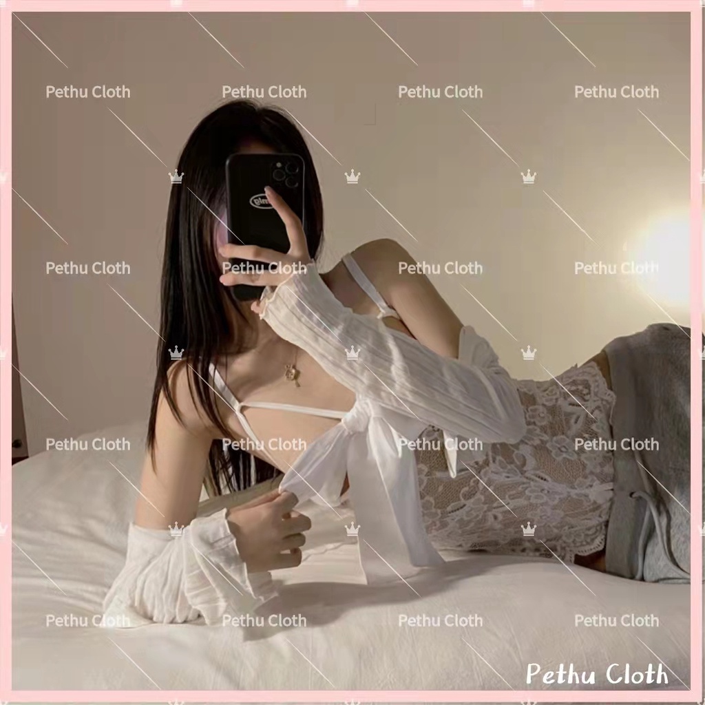 （Q1,HCM）🤣“Sâu vào cửa mình”Đồ Ngủ Sexy ren nữSét 2 dây hở lưng ren ngực hack dáng hot hit cao cấp--008