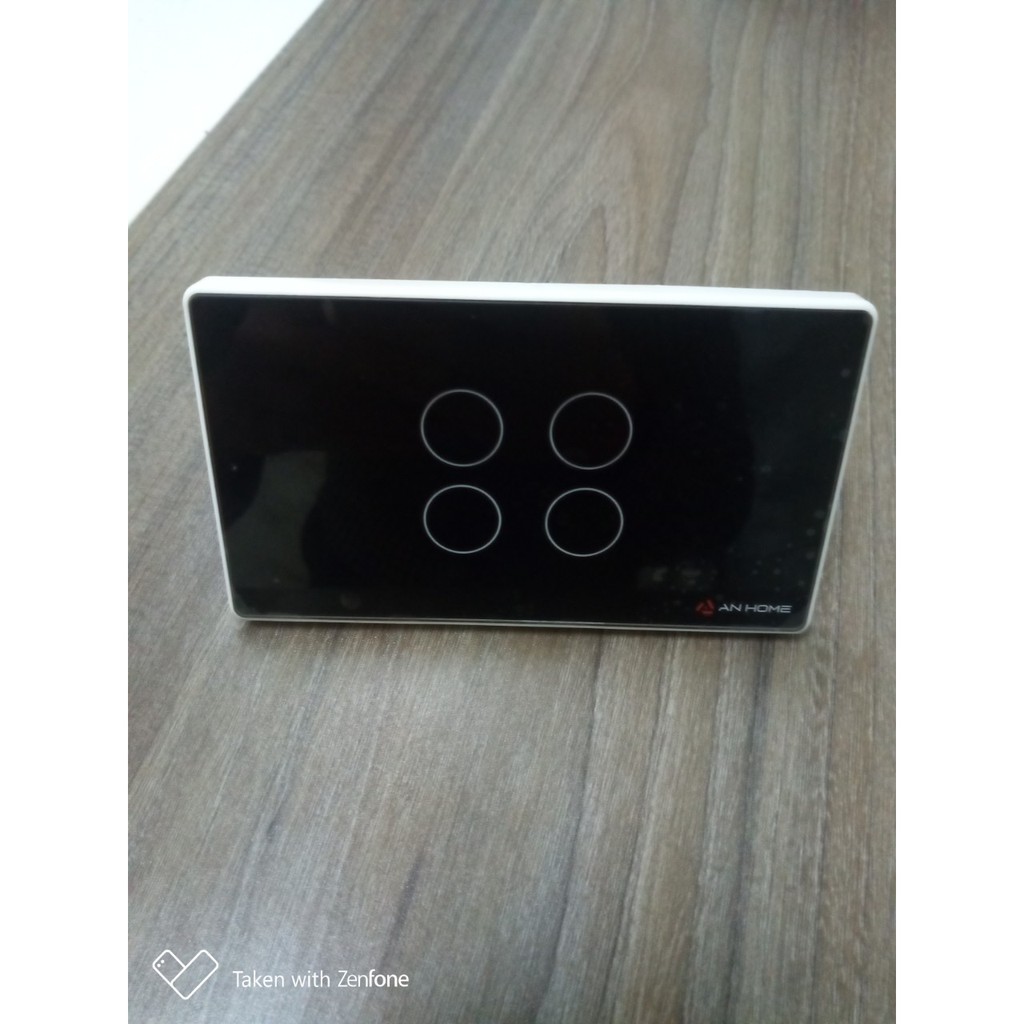 Công tắc thông minh ANHOME kết nối Wifi điều khiển từ xa 4 nút viền nhựa