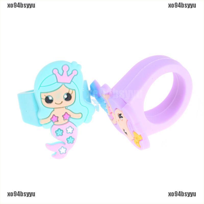 Set 5 Nhẫn Cao Su PVC Hoạt Hình Nàng Tiên Cá xo94bsyyu