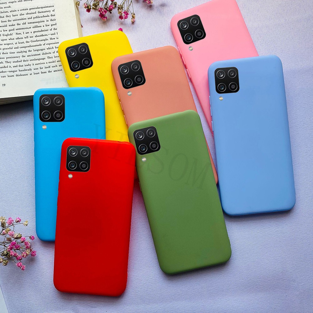 Ốp Điện Thoại TPU Silicone Dẻo Mờ Màu Kẹo Ngọt Đơn Giản Cho Samsung Galaxy A12 A22 A42