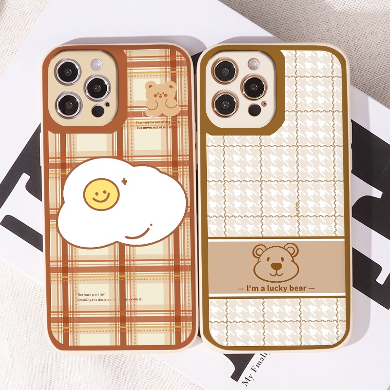 Ốp Lưng iPhone 7 plus unisex dễ dùng Kẻ Caro Ốp vuông Iphone 6/6splus/7plus/8/8plus/xr/xs/12/13/pro/max/plus/promax