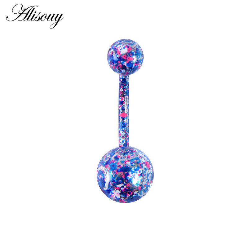 Alisouy 1 Khuyên Rốn Thép Không Gỉ Xỏ Khuyên Gợi Cảm