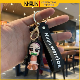 [FREE SHIP] Móc khóa xe, treo cặp đi học KHALIK MK017975 Ninja Warrios - cô gái đen