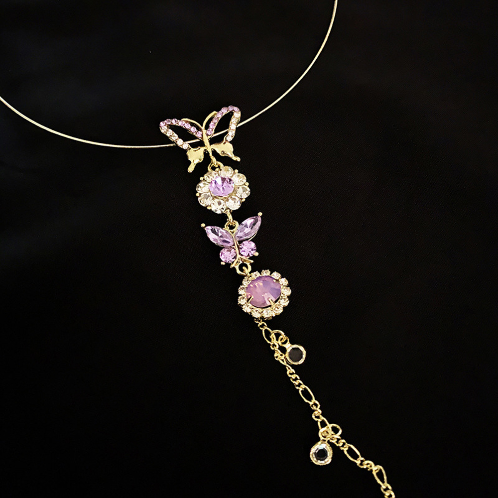 Dây Chuyền Choker Mặt Hình Bươm Bướm Thời Trang Cho Nữ
