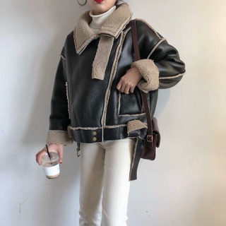 [ORDER] ÁO KHOÁC DA LÓT LÔNG CỪU ULZZANG