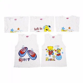 Áo ba lỗ Nanio trắng viền màu
