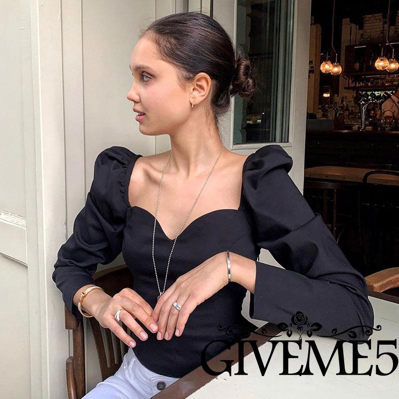 Áo thun nữ tay phồng thời trang quyến rũ