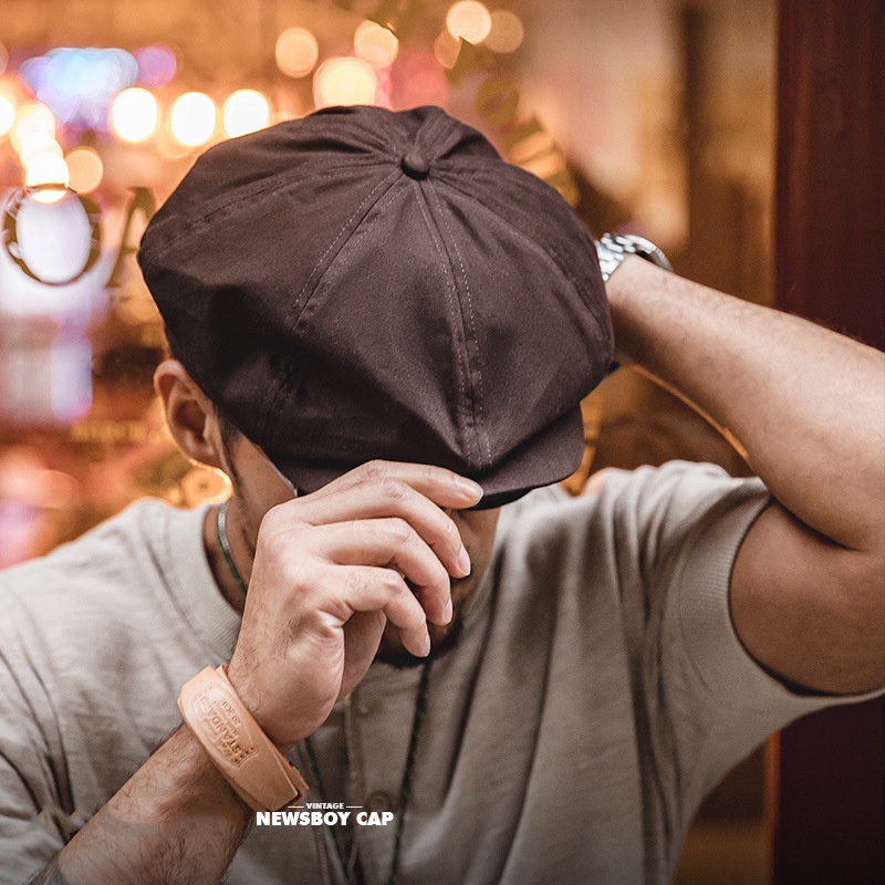 Mũ beret MADEN phong cách Anh Quốc cổ điển cá tính thường ngày dành cho nam